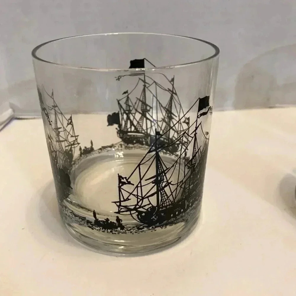 COPENHAGEN Tobacco Ship Logo Glasses Lot Of 3 Rocks Lowball Juice - Picture 5 of 10